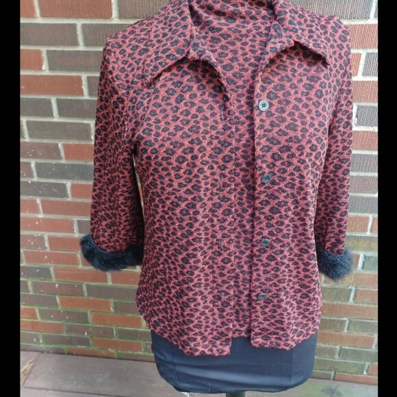 vintage eclectic animal print jacket with tank - Picture 2 of 7